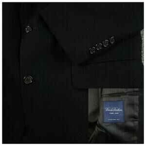 Brooks Brothers Blazer Mens 38R Classic Fit Camel Hair Flannel Ivy Prep Black